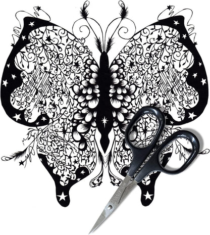 Japanese Mini Craft Scissors 4" [Extra Non-Stick], Small Detail Scissors for Paper Crafting, Fabric Cutting, Art Crafts, Made in JAPAN
