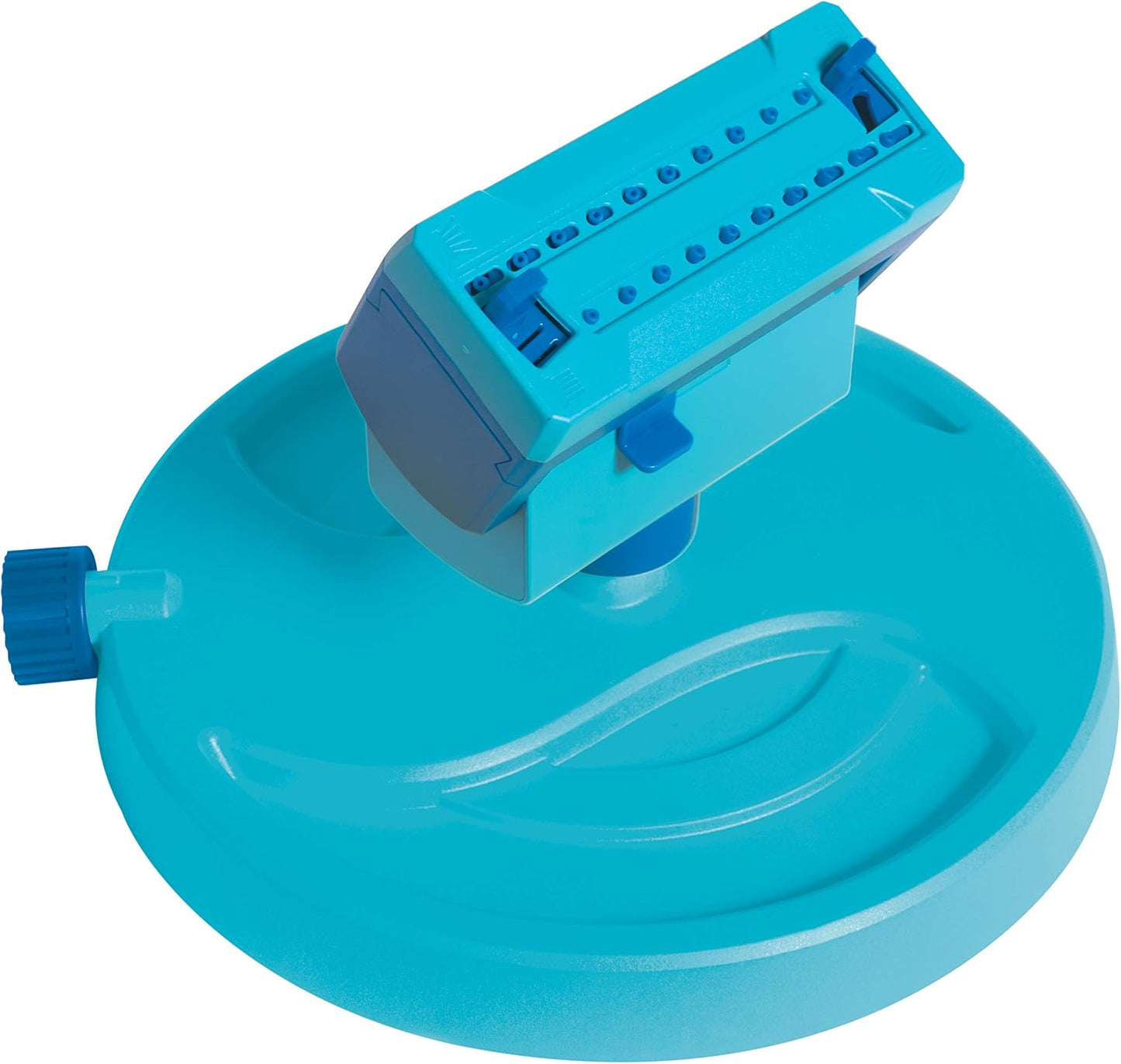 BDL-A0138-P2 20-Nozzle Mini Gear-Driven Oscillating Sprinkler on Sled Base, Customizable Coverage, 4,250 Sq. Ft. Max Coverage