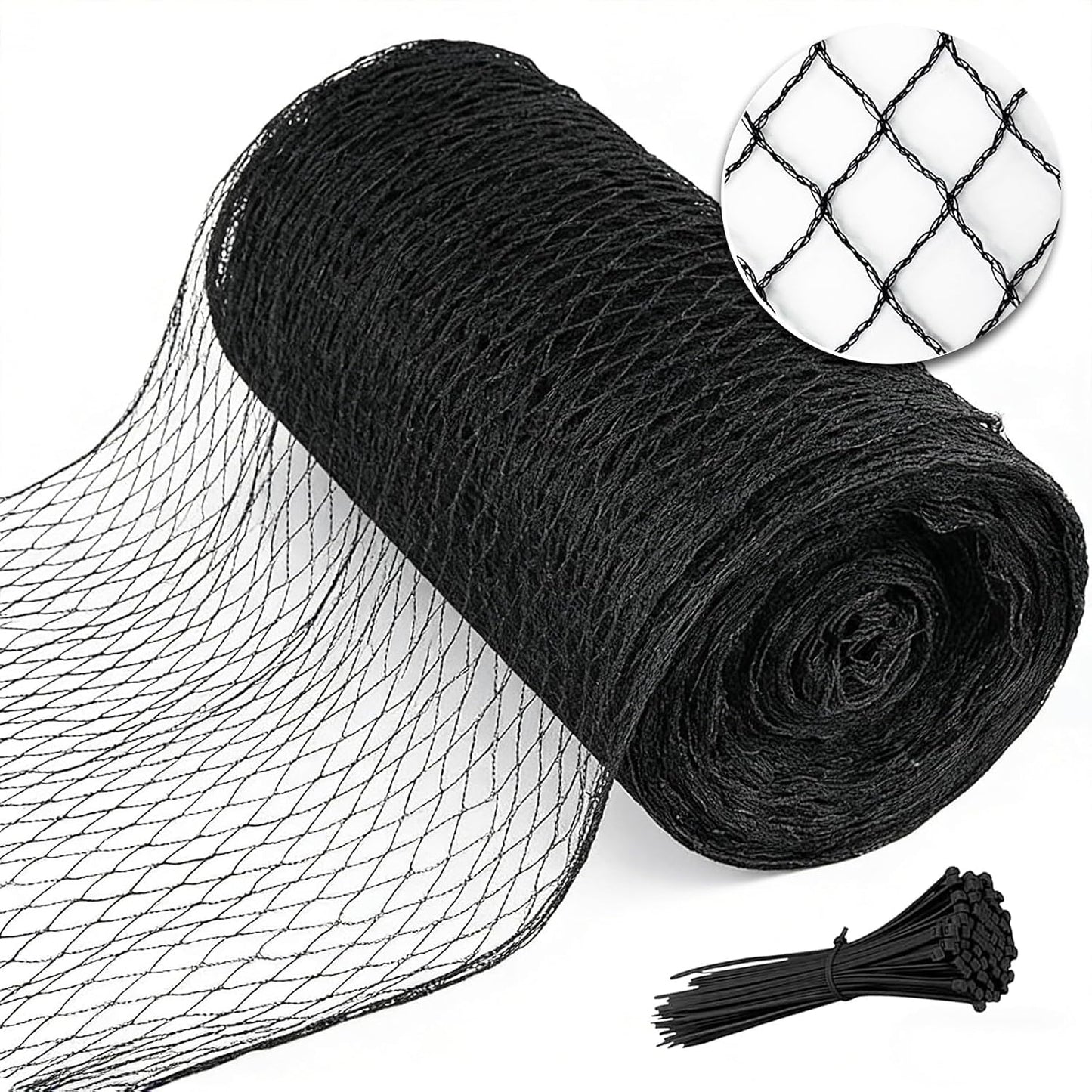 Bird Netting 7.5x100 FT,1/2" Mesh Heavy Duty Garden Netting