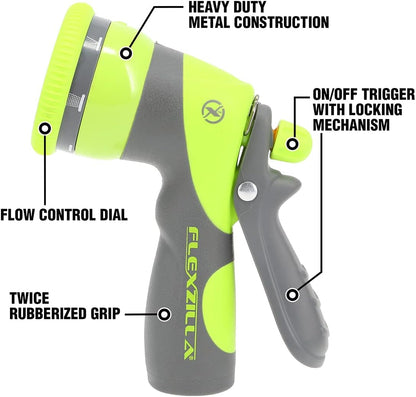 6-Pattern Adjustable Garden Hose Nozzle Sprayer with Easy to Use on/off toggle & Durable Design