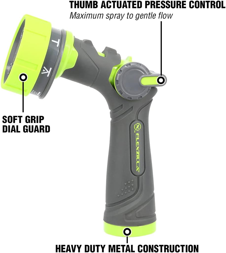 6-Pattern Adjustable Garden Hose Nozzle Sprayer with Easy to Use on/off toggle & Durable Design