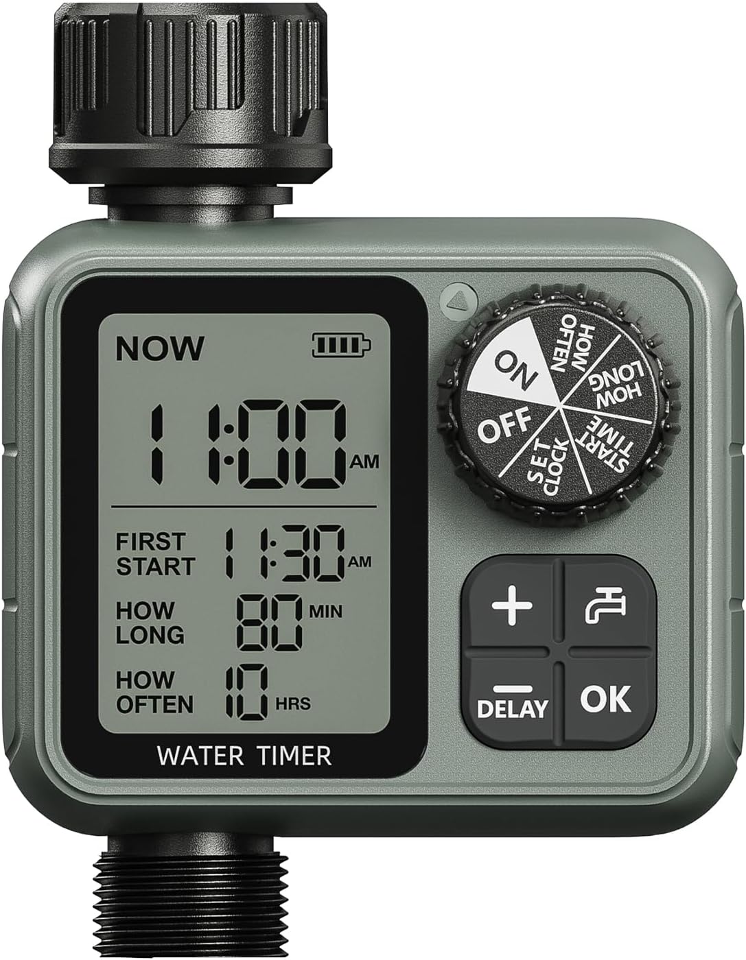 Sprinkler Timer for Garden Hose, Irrigation Water Timer with Rain Delay, Automatic Manual Watering for Lawn Yard Outdoor Drip Irrigation System