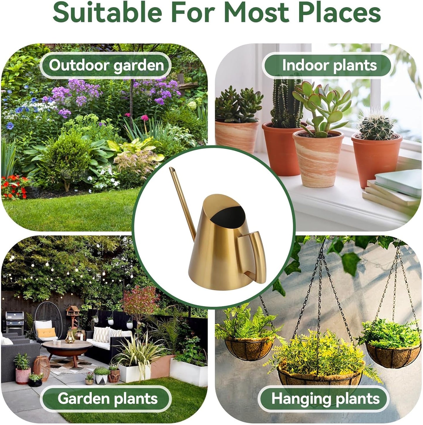 Watering Can for Indoor Plants, 13.5 Oz/400 Ml Indoor Plant Watering Can Stainless Steel Small Water Cans with Long Spout for Plants Succulent Bonsai, 4 X 4.9 Inch