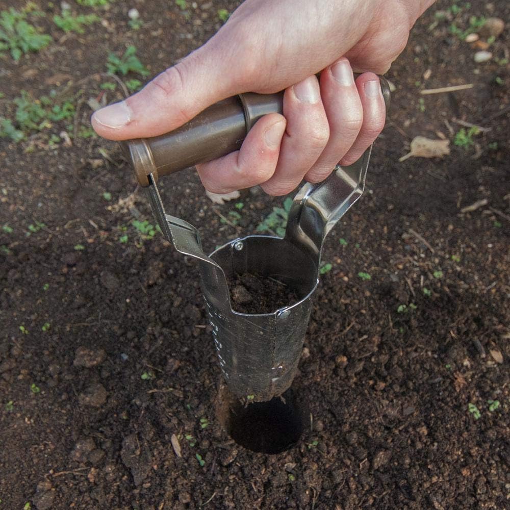 Bulb Planter - Bend Free Tool for Planting Bulbs, Depth Marker for More consistent Planting Tulips, Daffodils, Dahlias (Assorted)