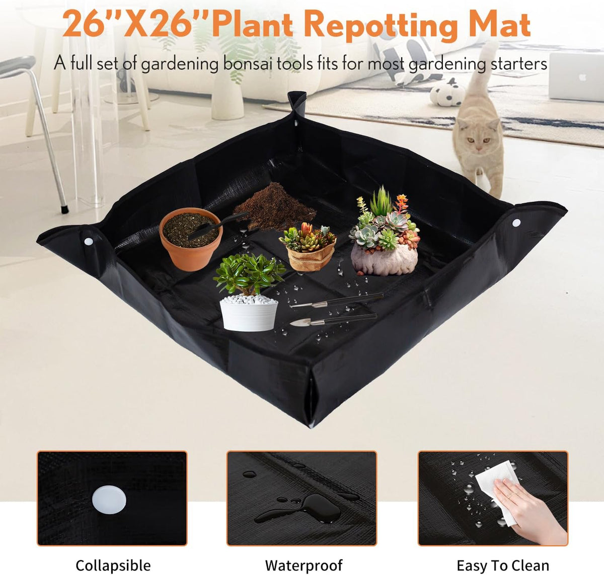 Bonsai Tools Kit 20 Pcs Garden Tools Set for Beginner, Gardening Gift for Women Men, Includes Bonsai Wire Kit, Plant Mat, Pruning Shears, Bonsai Scissors, Succulent Tools in Leather Storage Bag