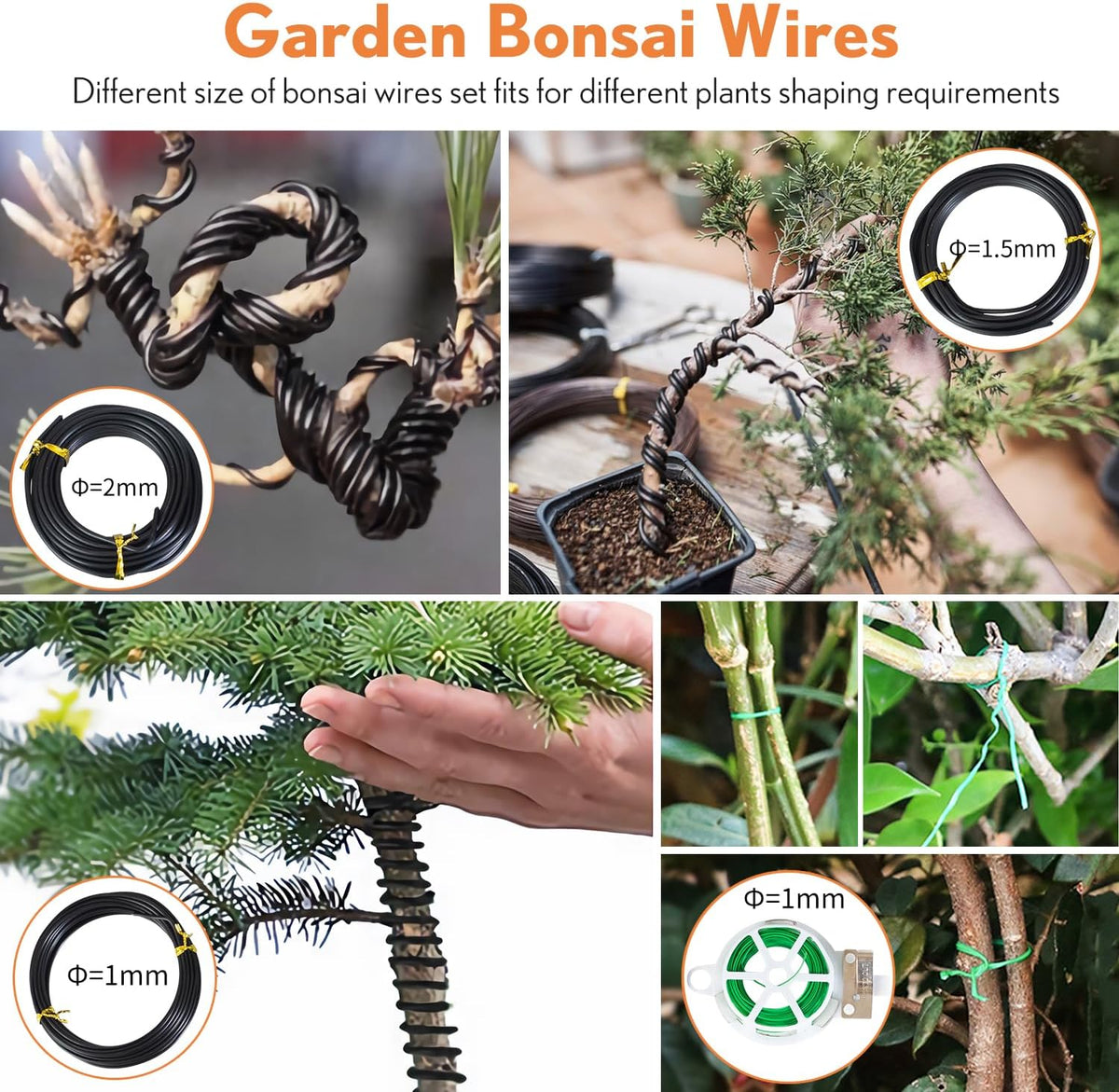 Bonsai Tools Kit 20 Pcs Garden Tools Set for Beginner, Gardening Gift for Women Men, Includes Bonsai Wire Kit, Plant Mat, Pruning Shears, Bonsai Scissors, Succulent Tools in Leather Storage Bag