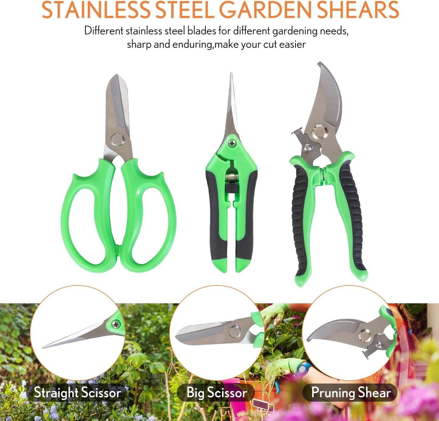 Bonsai Tools Kit 20 Pcs Garden Tools Set for Beginner, Gardening Gift for Women Men, Includes Bonsai Wire Kit, Plant Mat, Pruning Shears, Bonsai Scissors, Succulent Tools in Leather Storage Bag