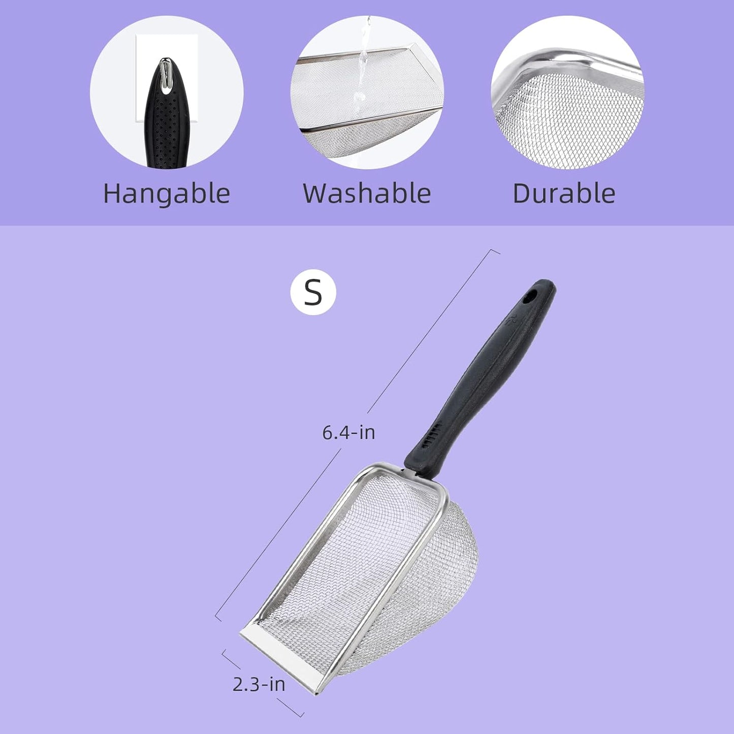 Hamster Sand Bath Scoop: Can Removes Clump Waste Keeps Clean Sand