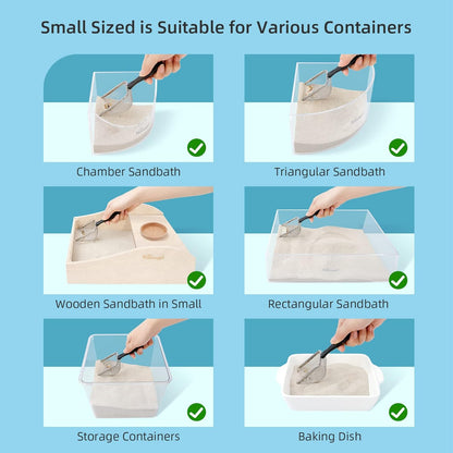 Hamster Sand Bath Scoop: Can Removes Clump Waste Keeps Clean Sand