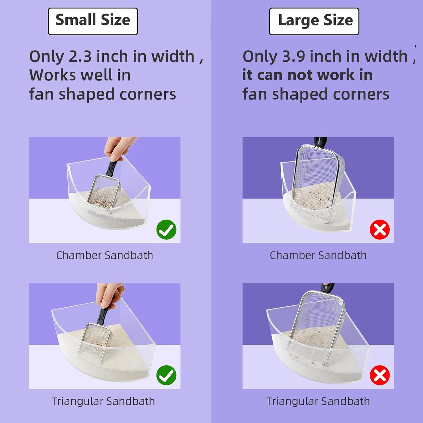 Hamster Sand Bath Scoop: Can Removes Clump Waste Keeps Clean Sand