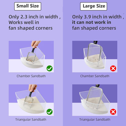 Hamster Sand Bath Scoop: Can Removes Clump Waste Keeps Clean Sand