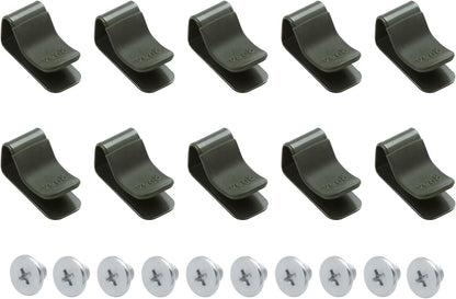 Clamp Set for Irrigation Kit – 10-Pack Adjustable Snap-On Clamps with Powder-Coated Steel & Silicone Sleeves, Drill-Free Irrigation Support for Raised & Elevated Garden Beds