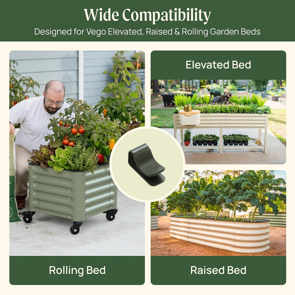 Clamp Set for Irrigation Kit – 10-Pack Adjustable Snap-On Clamps with Powder-Coated Steel & Silicone Sleeves, Drill-Free Irrigation Support for Raised & Elevated Garden Beds