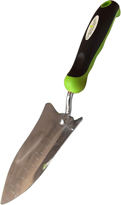 Transplanter Trowel Shovel - Stainless Steel - Rust Resistant - Ergonomic Grip - Perfect Hand Shovel Tool for Gardening Weeding Transplanting and Digging in Garden Beds