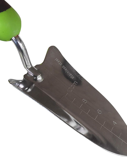 Transplanter Trowel Shovel - Stainless Steel - Rust Resistant - Ergonomic Grip - Perfect Hand Shovel Tool for Gardening Weeding Transplanting and Digging in Garden Beds