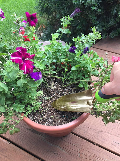 Transplanter Trowel Shovel - Stainless Steel - Rust Resistant - Ergonomic Grip - Perfect Hand Shovel Tool for Gardening Weeding Transplanting and Digging in Garden Beds