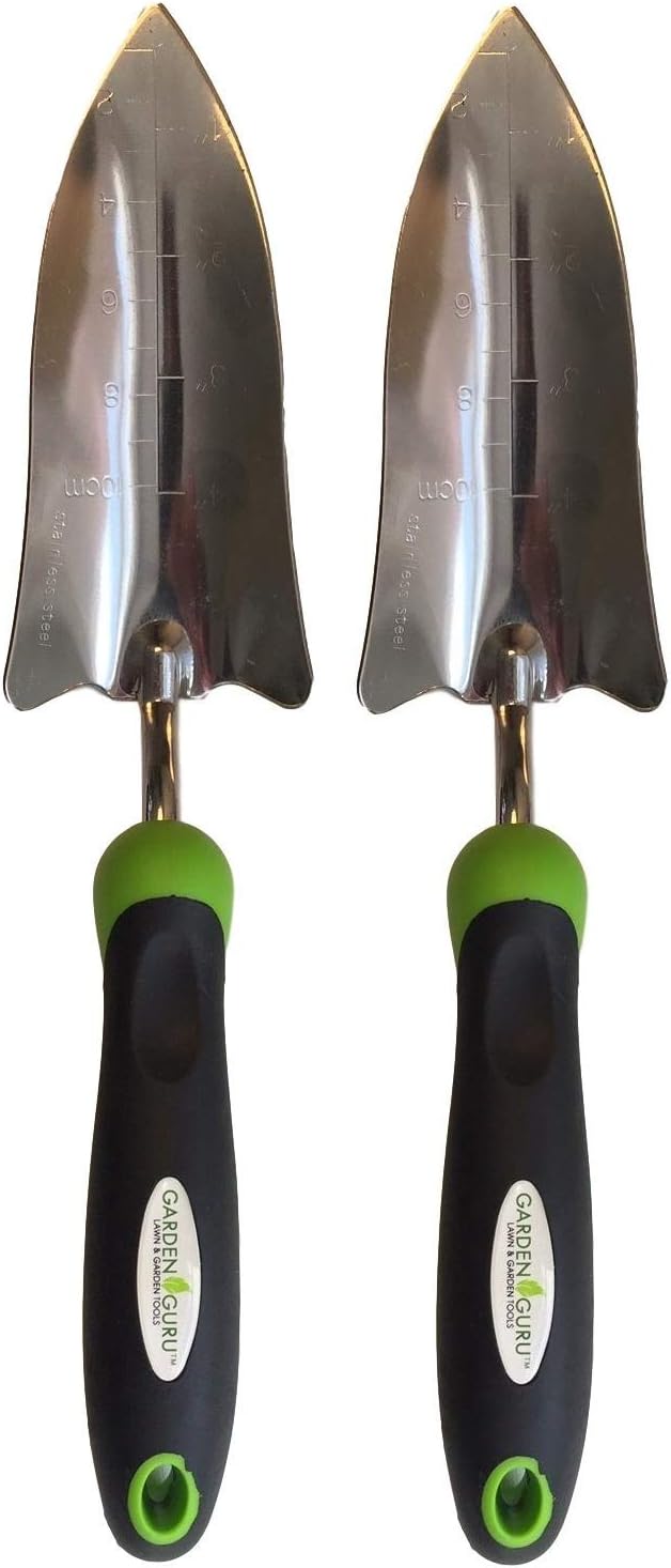 Transplanter Trowel Shovel - Stainless Steel - Rust Resistant - Ergonomic Grip - Perfect Hand Shovel Tool for Gardening Weeding Transplanting and Digging in Garden Beds