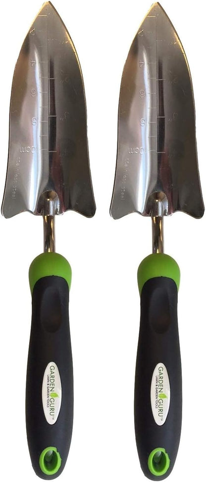 Transplanter Trowel Shovel - Stainless Steel - Rust Resistant - Ergonomic Grip - Perfect Hand Shovel Tool for Gardening Weeding Transplanting and Digging in Garden Beds