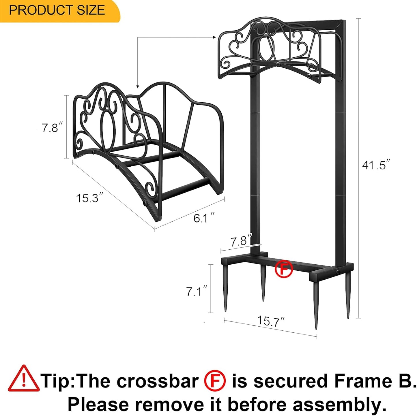 Hose Holder,100ft Capacity Garden Hose holder,Fence Style
