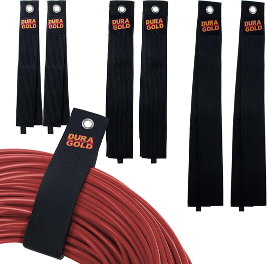 Heavy Duty Extension Cord Organizer Strap Wraps, 6 Pack of Assorted Lengths - Storage Strap Holder for Cords, Hoses, Rope, Cables, Tools - Wall Hanger, Garage Organization Indoors & Outdoors