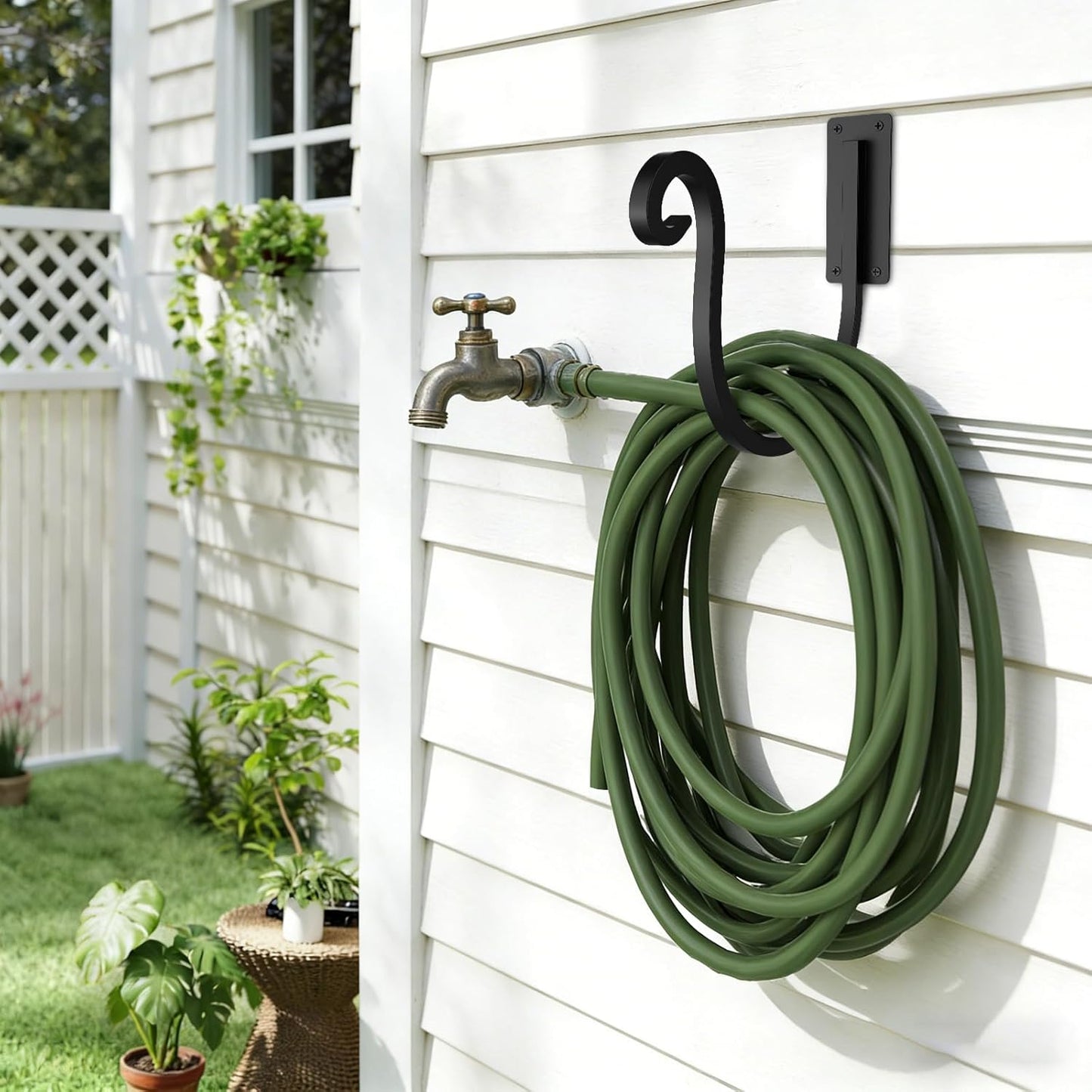 Garden Hose Holder Wall Mount,Water Hose Holder for Outside(1 Pack)