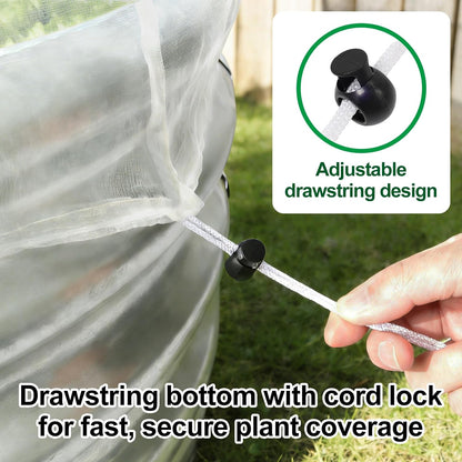 2 Pack Garden Netting for Raised Beds, Fits 2 ft Dia x 1 ft H Round Beds