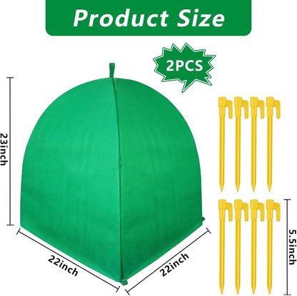 2 Pack Winter Plant Covers for Freeze Protection, 22×22×23 Inch Shrub Tent