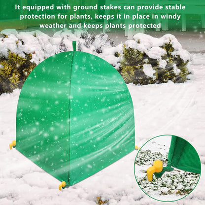 2 Pack Winter Plant Covers for Freeze Protection, 22×22×23 Inch Shrub Tent