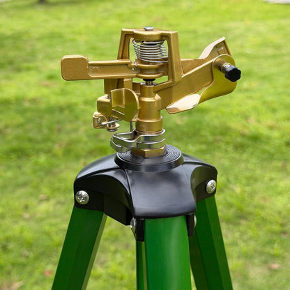 2Pack-Impact Sprinkler on Tripod Base, Heavy Duty Lawn Sprinkler 360° Coverage, Large Area Irrigation Sprinkler for Garden & Yard, Adjustable Height 16-37 Inch with Stable Base (2) CWS105201D-2