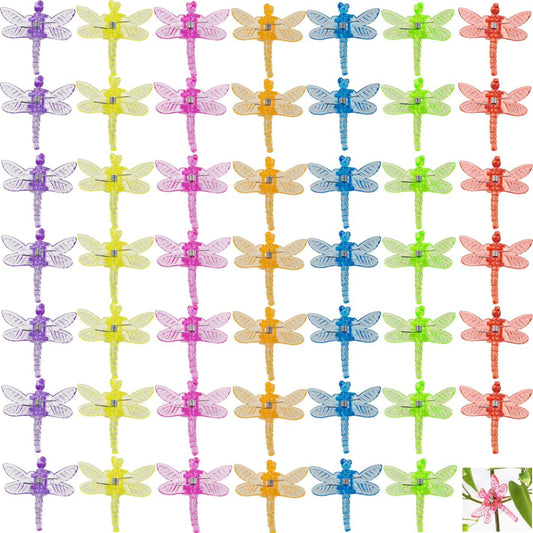 70PCS Orchid Support Clips - Dragonfly Plant Clips for Orchids, Vines & Flowers