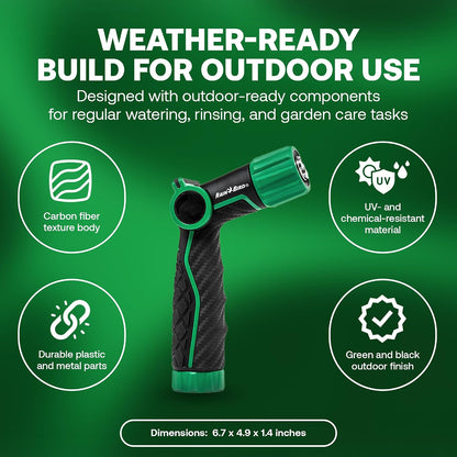TCNZLADJ Garden Hose Nozzle - Thumb Control Water Spray