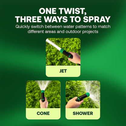 TCNZLADJ Garden Hose Nozzle - Thumb Control Water Spray