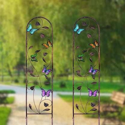 4-Pack Hummingbird Metal Garden Trellis for Climbing Plants
