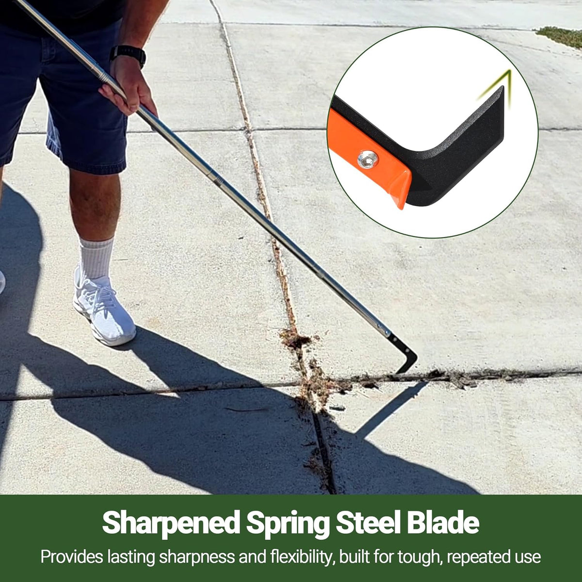 58in Crack Weeder with Spring Steel L-Shaped Blade