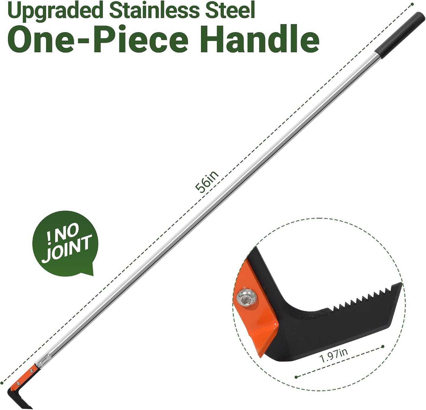 58in Crack Weeder with Spring Steel L-Shaped Blade