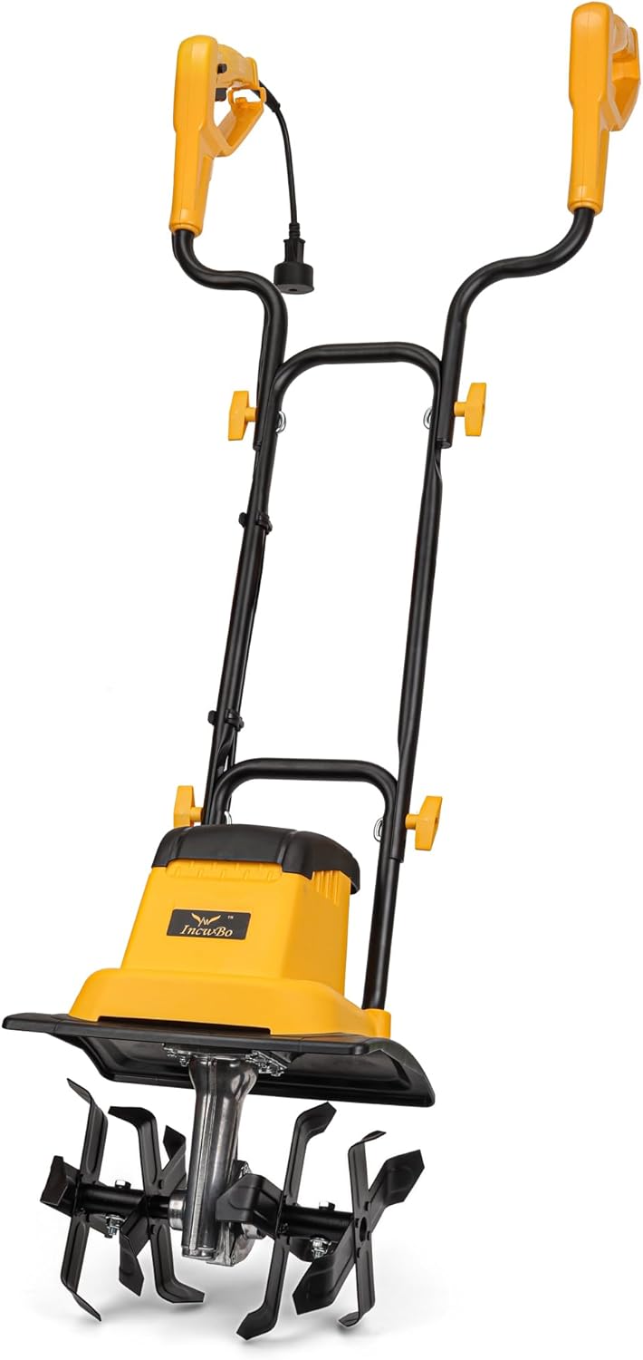 IncwBo 12'' 13.5-AMP Electric Roto Tiller Cultivator for Gardening Cored