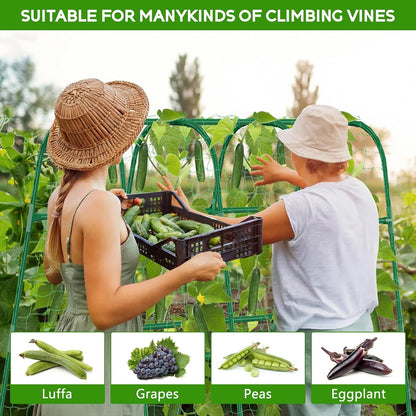 48"×48" Cucumber Trellis, U-Shape Garden Cucumber Trellis for Raised Bed & Climbing Plants Outdoor, Metal Plant Support Arch Trellis for Vegetables, Pea, Bean, Grape