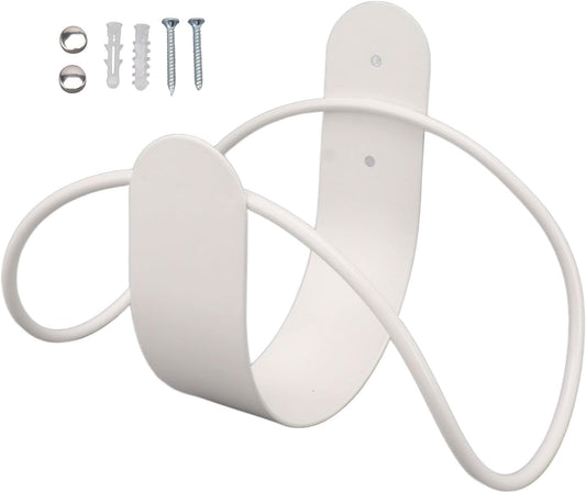 Holder - Heavy Duty Hose Hanger Wall Mounted Water Hose Holder for Outside Yard, Sturdy Hose Reel Hose Hooks for Water Hose (White)