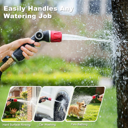 Metal Garden Hose Nozzle Heavy Duty, 7 Adjustable Spray Patterns