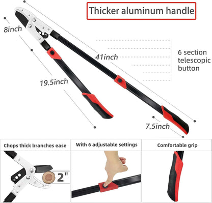 Loppers Branch Cutter Heavy Duty Tree Trimmer with Compound Action