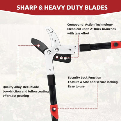 Loppers Branch Cutter Heavy Duty Tree Trimmer with Compound Action
