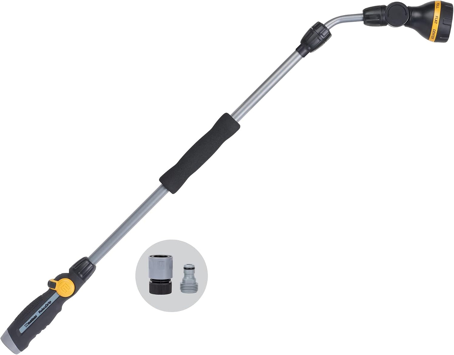 65145AMZ RelaxGrip 8-Pattern Pivoting-Head QuickConnects Extension Wand, Black/Yellow