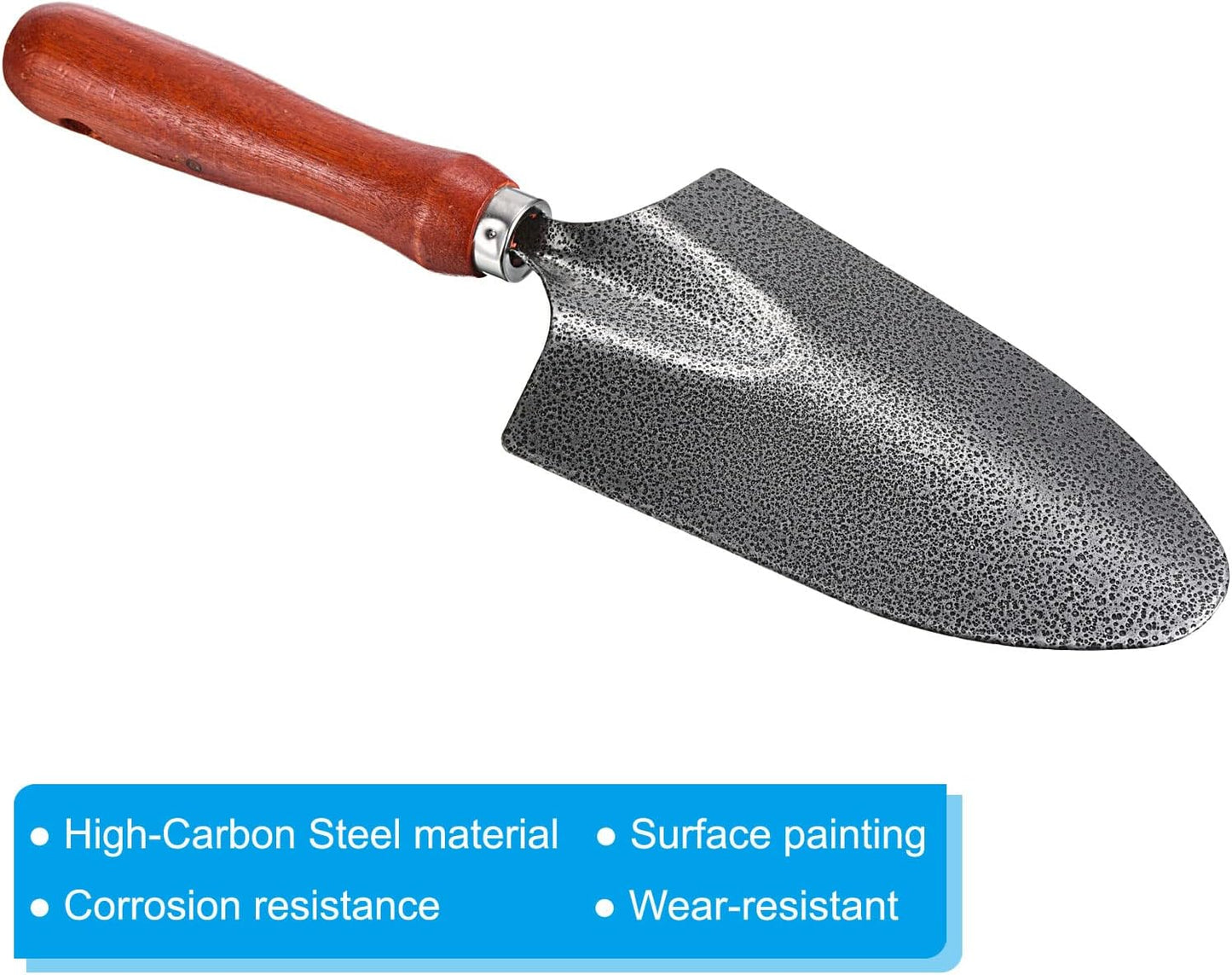 12 Inch Garden Trowel, Bend-Proof Gardening Hand Shovel Flower Beds Transplant Tool with Non-Slip Grip for Weeding Digging