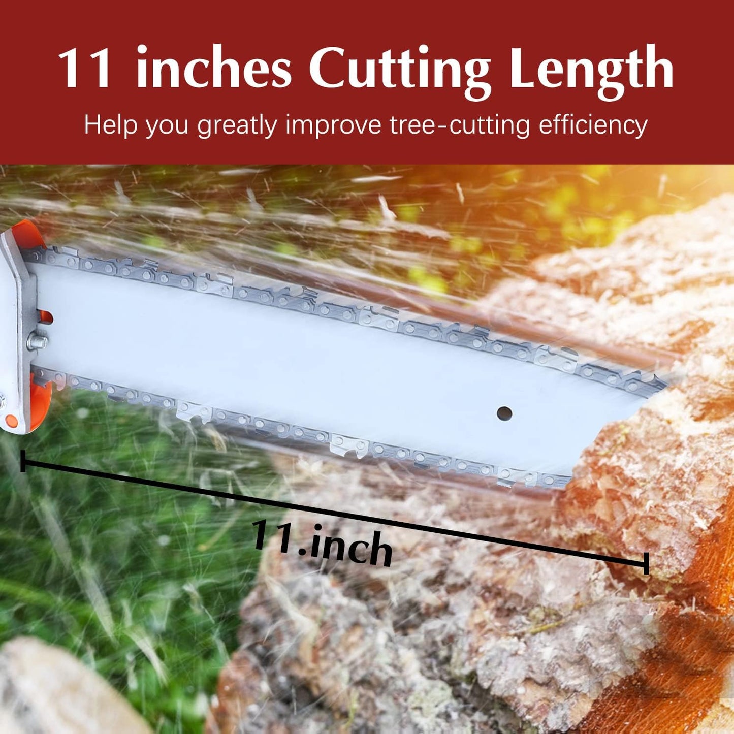 42.7CC Gas Pole Saw, 16-FT Height Reachable Tree Trimmer