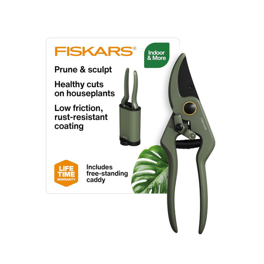 7" Plant Sculpting Bypass Pruners & Holder, 1/2" Cut Capacity
