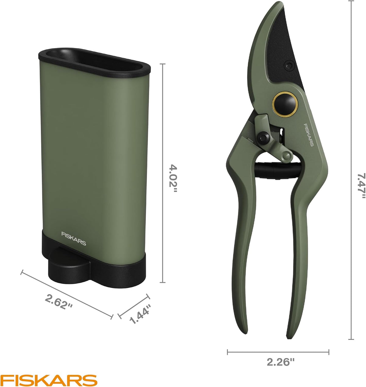 7" Plant Sculpting Bypass Pruners & Holder, 1/2" Cut Capacity