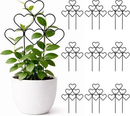 15 Inch Trellis for Climbing Plants Outdoor 9 Pack,Rustproof Metal Garden Trellis for Potted Plants,Sturdy Houseplant Support Indoor Outdoor for Ivy Pothos Monstera Hoya Flower Vine