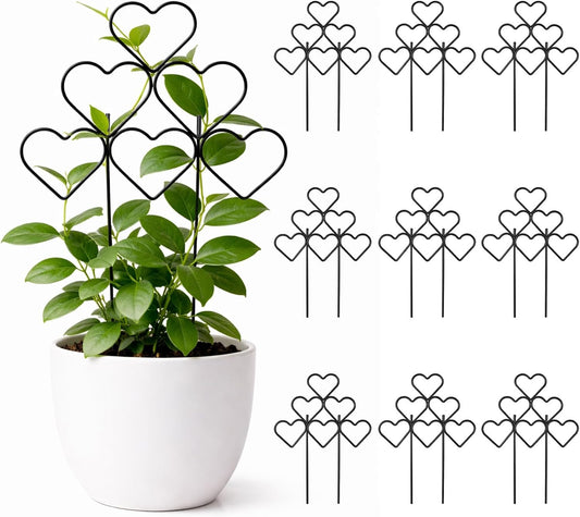15 Inch Trellis for Climbing Plants Outdoor 9 Pack,Rustproof Metal Garden Trellis for Potted Plants,Sturdy Houseplant Support Indoor Outdoor for Ivy Pothos Monstera Hoya Flower Vine