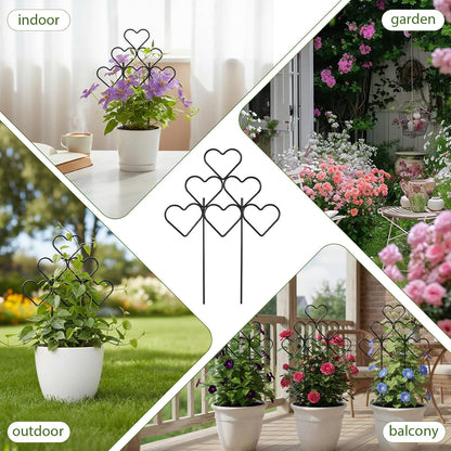 15 Inch Trellis for Climbing Plants Outdoor 9 Pack,Rustproof Metal Garden Trellis for Potted Plants,Sturdy Houseplant Support Indoor Outdoor for Ivy Pothos Monstera Hoya Flower Vine