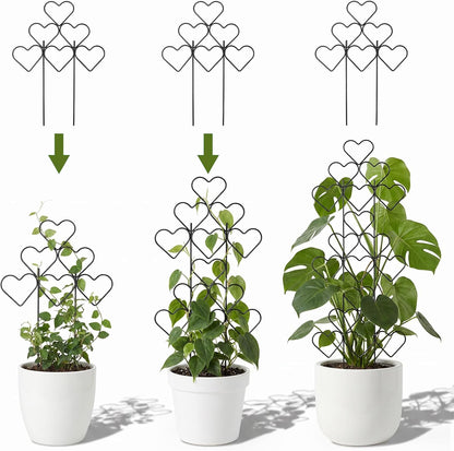 15 Inch Trellis for Climbing Plants Outdoor 9 Pack,Rustproof Metal Garden Trellis for Potted Plants,Sturdy Houseplant Support Indoor Outdoor for Ivy Pothos Monstera Hoya Flower Vine